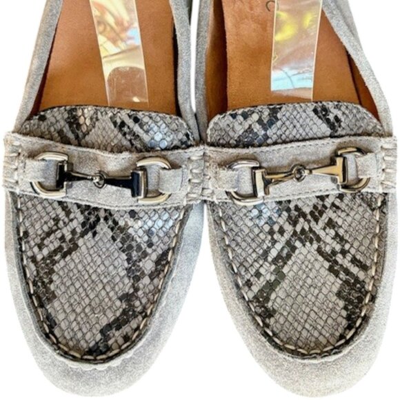 Vionic Dayna Suede Loafers Snake Print - Charcoal - 9.5 WIDE - Picture 6 of 11